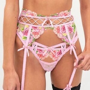 For love & lemons floral pink pantie